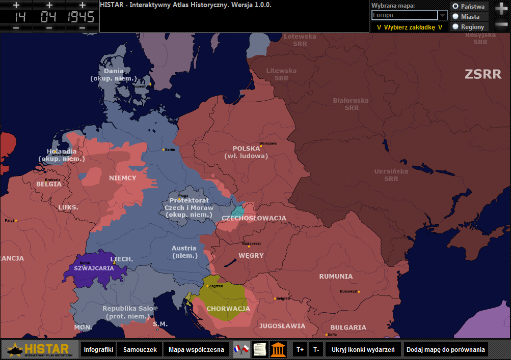 Europa Środkowo-Wschodnia kwiecień 1945